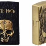 Combo Death Note And Gold Embossed Shaped Red Flame Cigarette Pocket Lighter Pack Of 2 Pocket Lighter Multicolor Lighterking Com